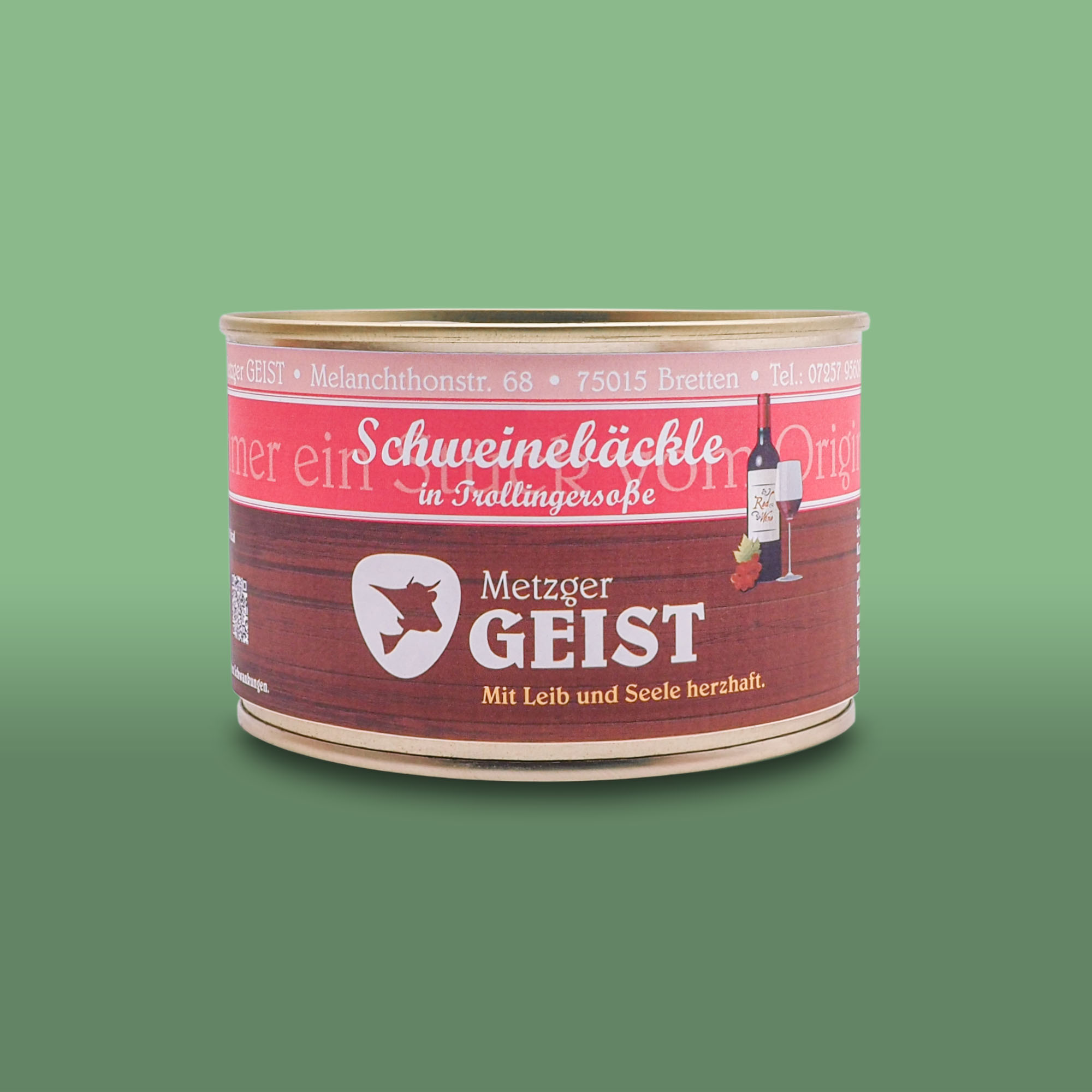 Schweinebäckle in Trollingersoße (400g)